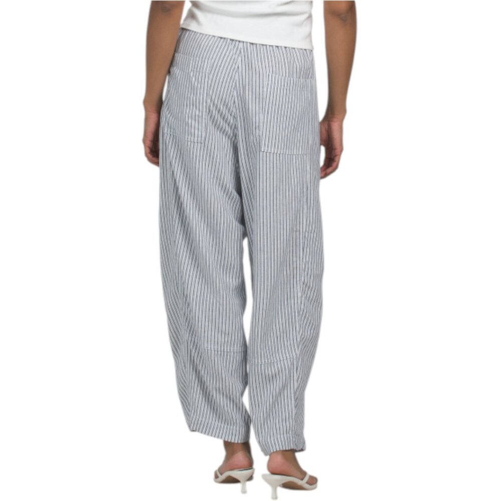 MAX STUDIO LONDON Linen Blend Elastic Waist Wide Leg Pants - Picture 2 of 4